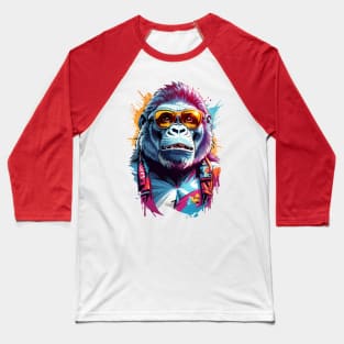 Cool Gorilla in Sunglasses Baseball T-Shirt